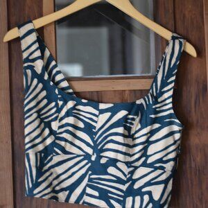 Linen Blend Cropped Tank